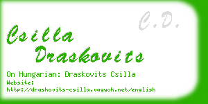 csilla draskovits business card